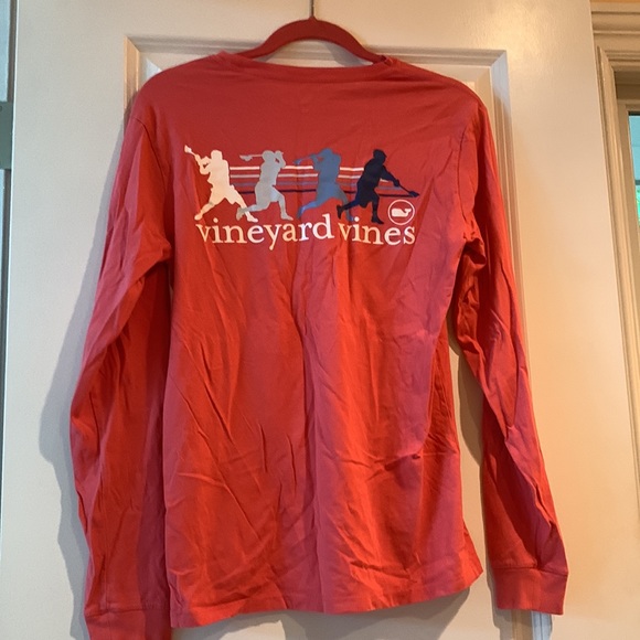 Vineyard Vines pink long sleeve mens lacrosse t shirt size xs! - Picture 2 of 4